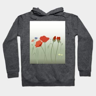 Poppy Field Illustration Hoodie